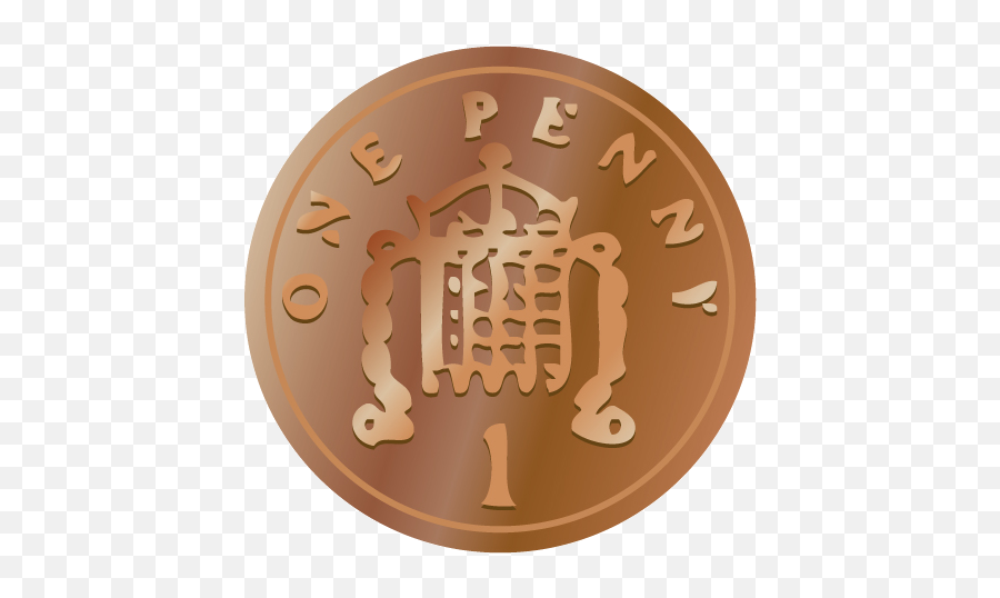 British Coin Clipart Transparent Png - Transparent Background 1p Clipart Emoji,Coin Clipart