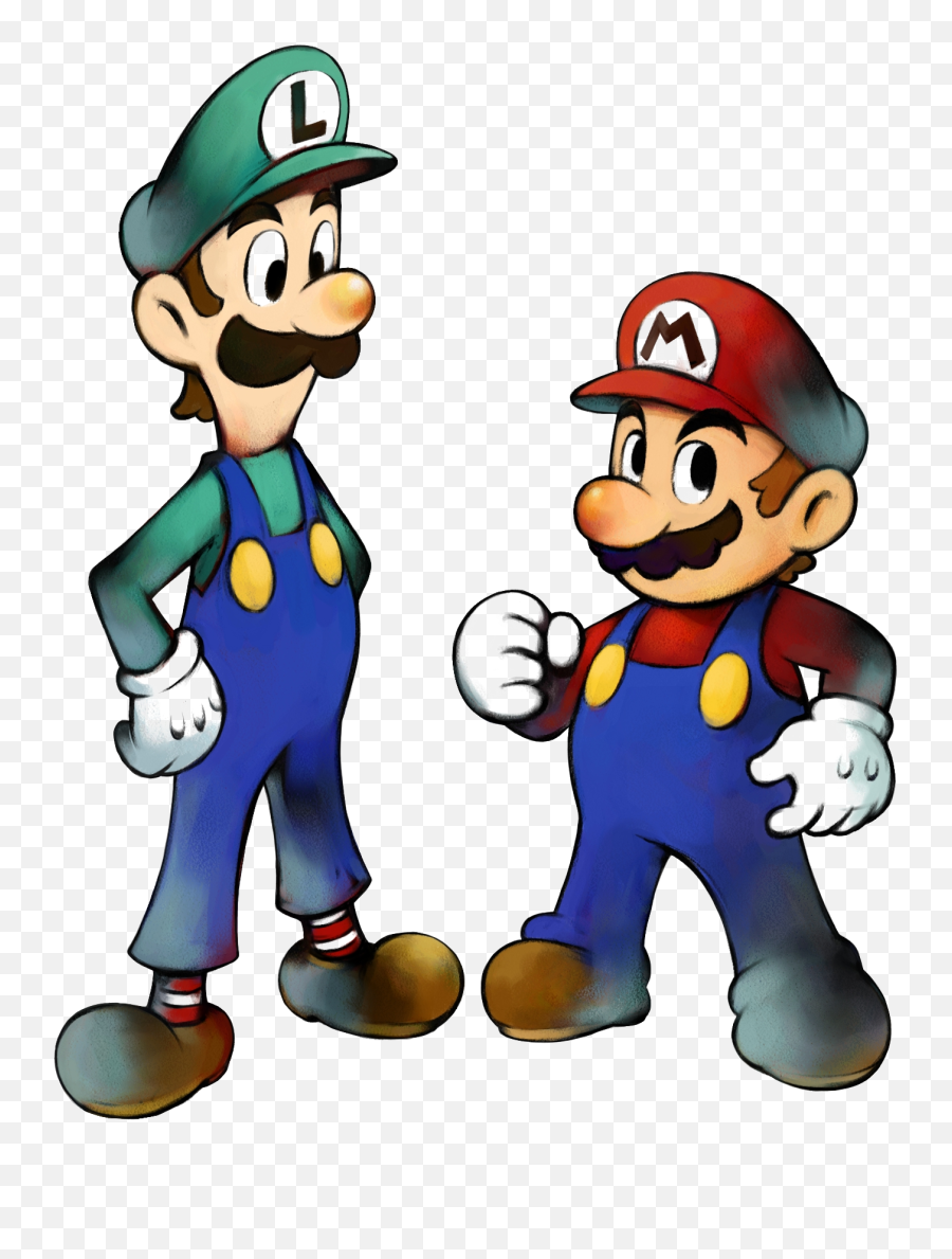 Mario And Luigi Png Background Image - Mario Superstar Saga Art Emoji,Luigi Png