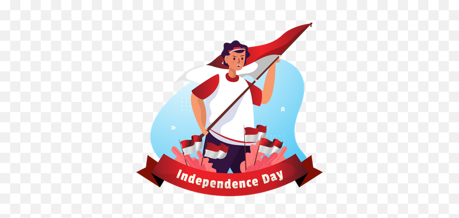 Premium Indonesia Independence Day Celebration Illustration Emoji,Indonesia Flag Png