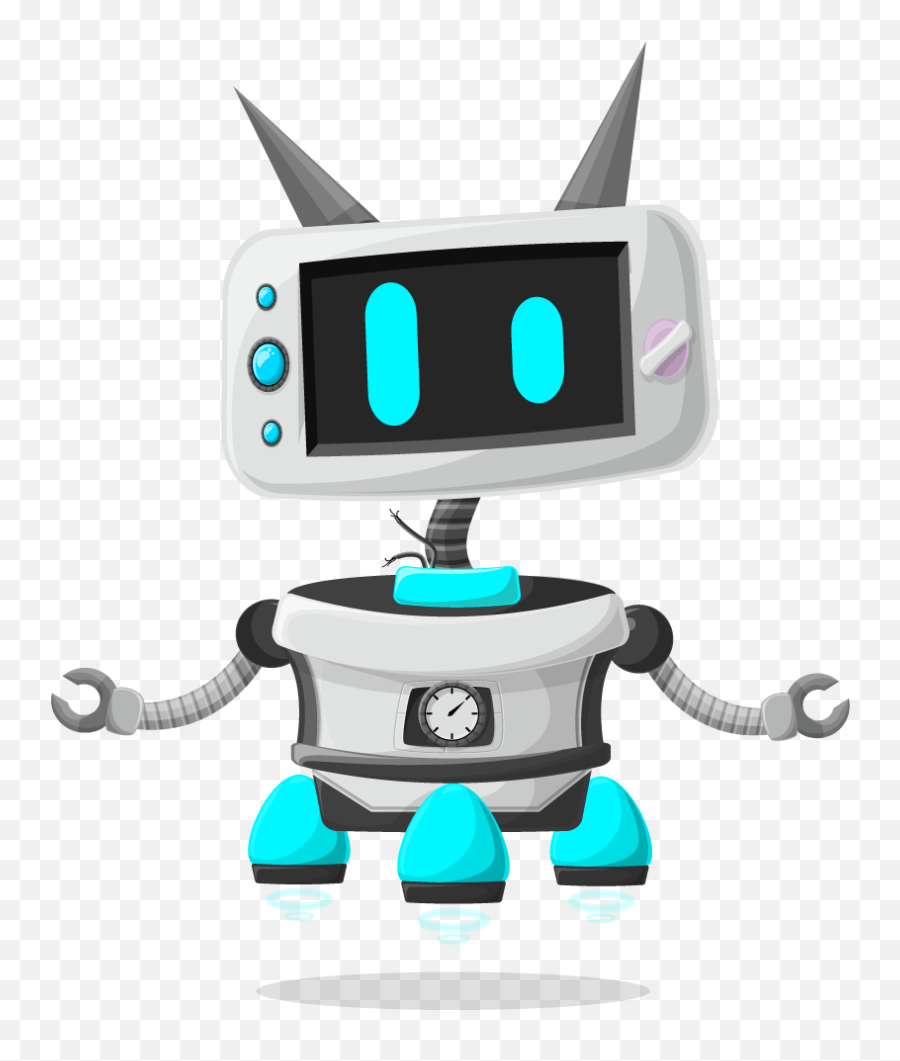 Vector Robot Character Set With 6 Robots - Cute Robot Png Robotic Toy Emoji,Robot Png