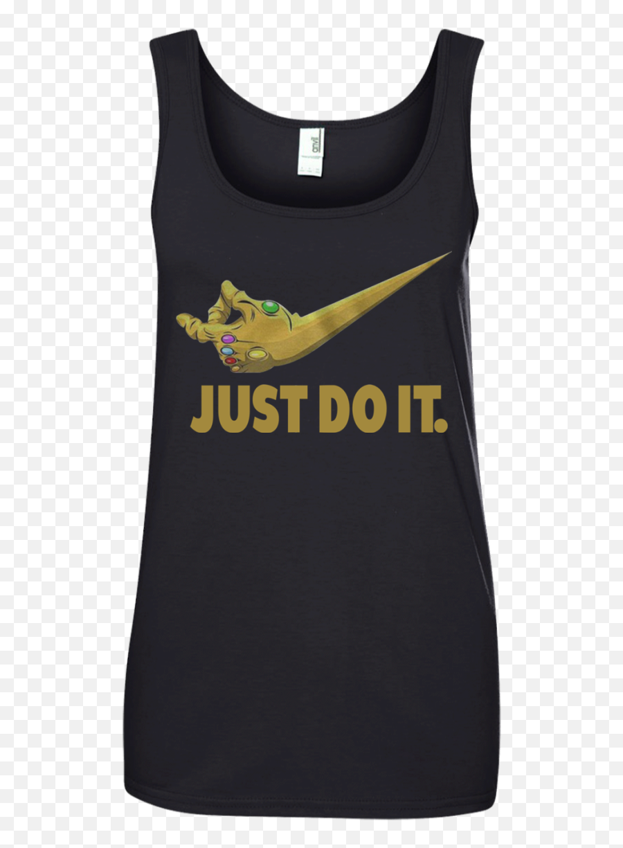 Just Do It Infinity Gauntlet U2013 Thanos Nike Logo 882l Anvil Ladiesu2019 100 Ringspun Cotton Tank Top Men - Active Tank Emoji,Just Do It Logo
