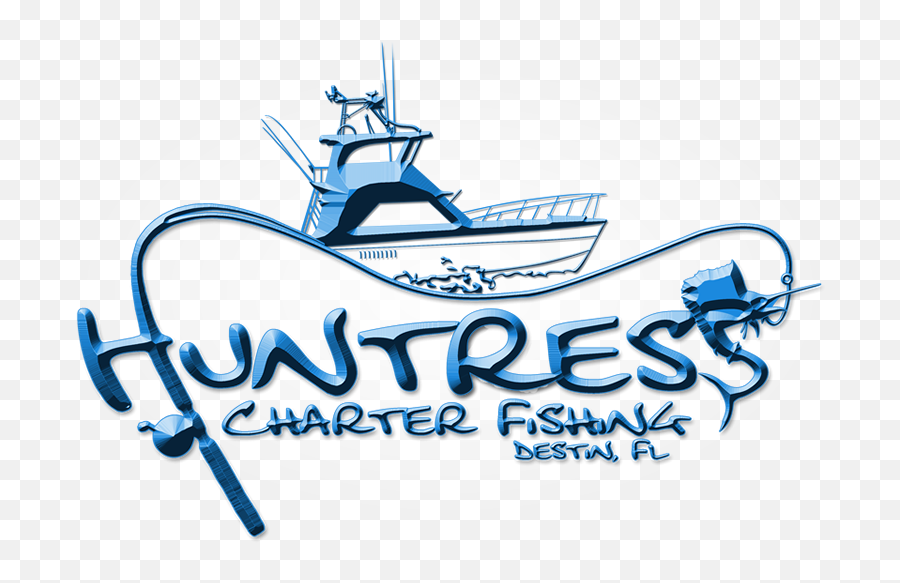 Download Destin Harbor Charter Boat The Huntress - Deep Sea Boat Charters Logo Emoji,Fishing Logos