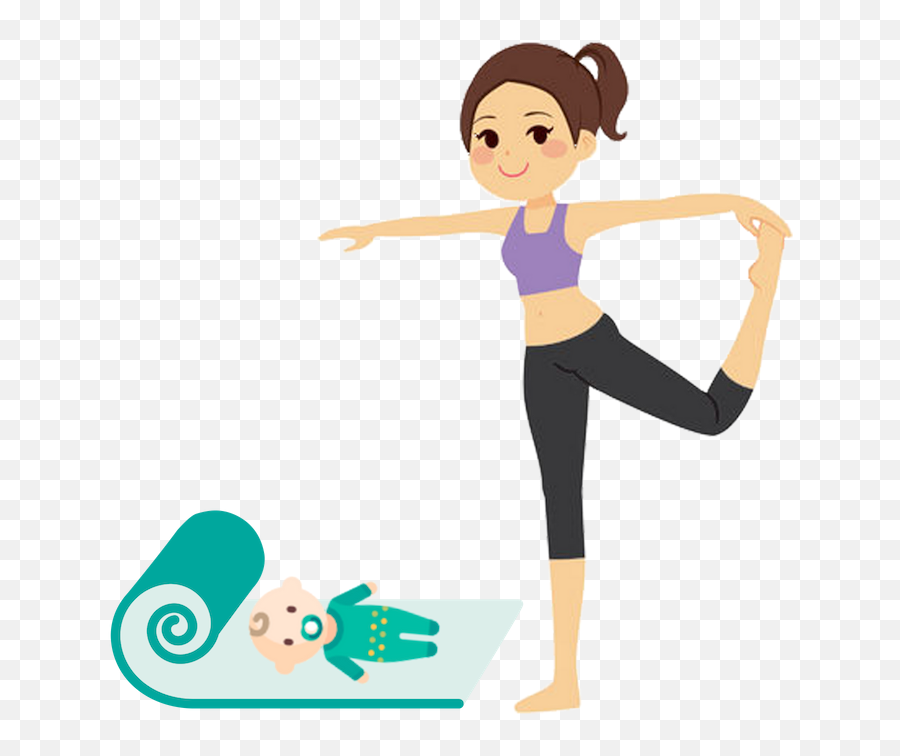 Relax Clipart Yoga Class - Yoga With Baby Cartoon Emoji,Relax Clipart