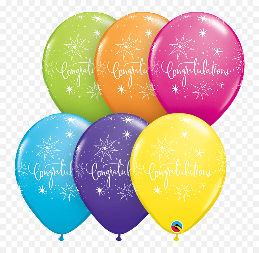 Congratulations Elegant 11u2033 Latex Balloons 50 Count - Balloon And Birthday Candles Emoji,Transparent Balloons