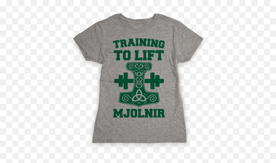 Training To Lift Mjolnir T - Shirts Lookhuman Short Sleeve Emoji,Mjolnir Png
