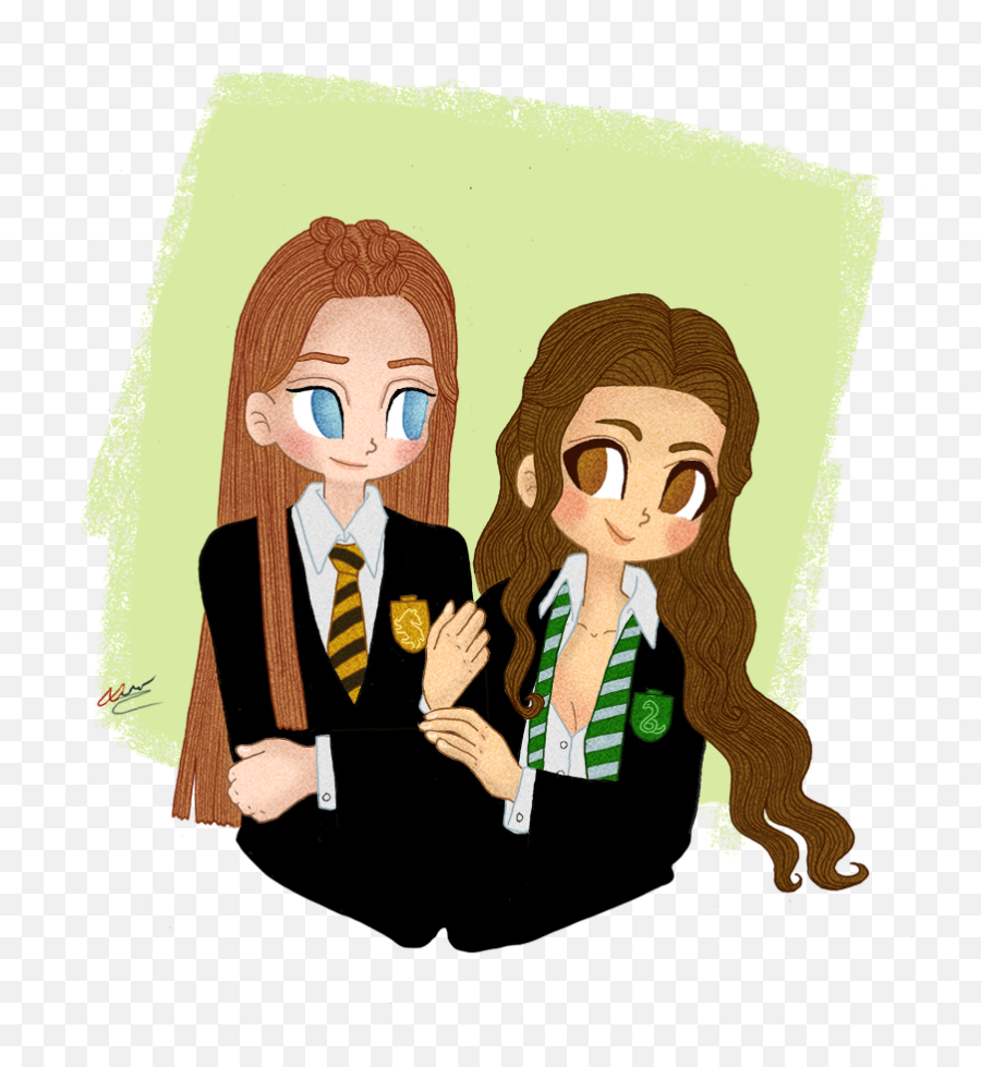 Margaery And Sansa A Slytherinhufflepuff Friendship - Slytherin And Gryffindor Bff Emoji,Best Friend Clipart