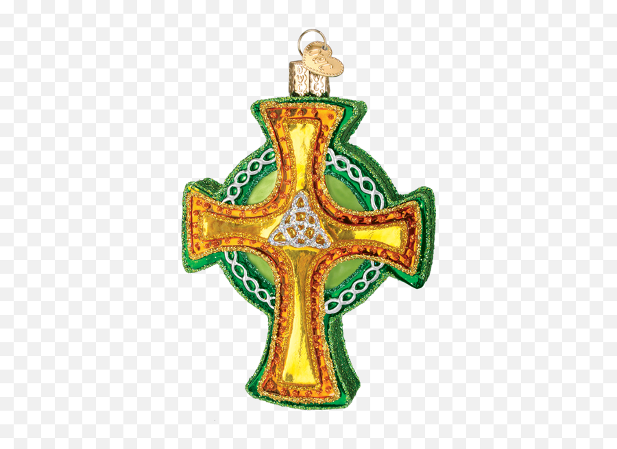 Irish Celtic Cross Glass Christmas - Christian Cross Emoji,Celtic Cross Png