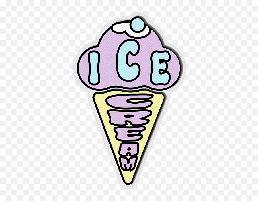 Ice Cream Patch - Shirt Black Pink Ice Cream Emoji,Blackpink Logo