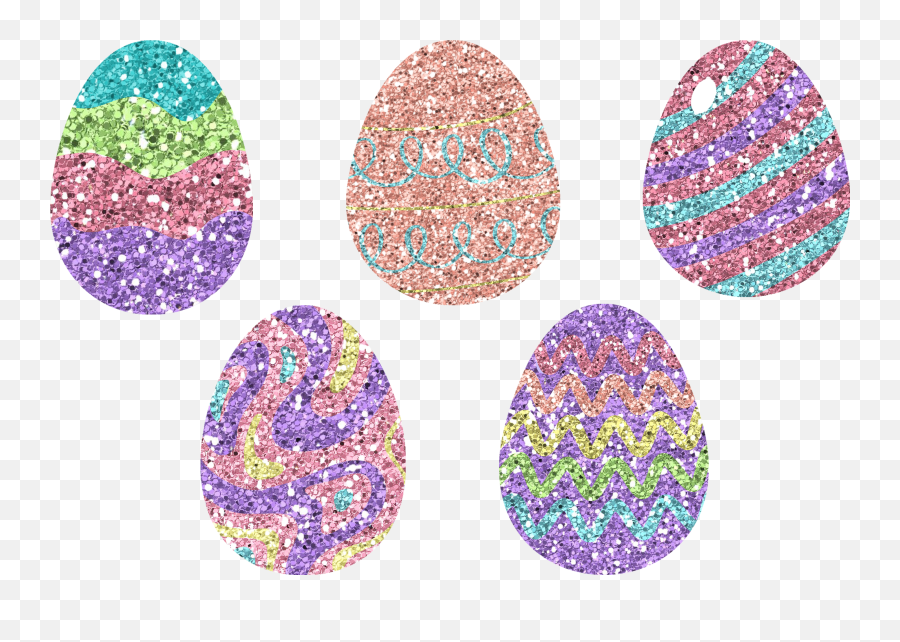 Glitter Easter Egg Clipart Or Stickers Emoji,Easter Egg Clipart