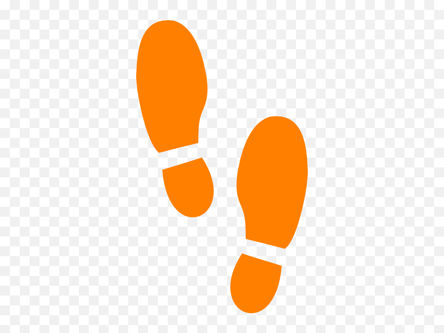 Shoe Print Clip Art At Clkercom - Vector Clip Art Online Orange Shoe Print Clipart Emoji,Sneakers Clipart