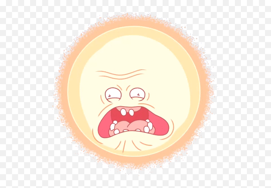 Rick And Morty Screaming Sun Png Full Size Png Download - Transparent Rick And Morty Screaming Sun Emoji,Sun Png