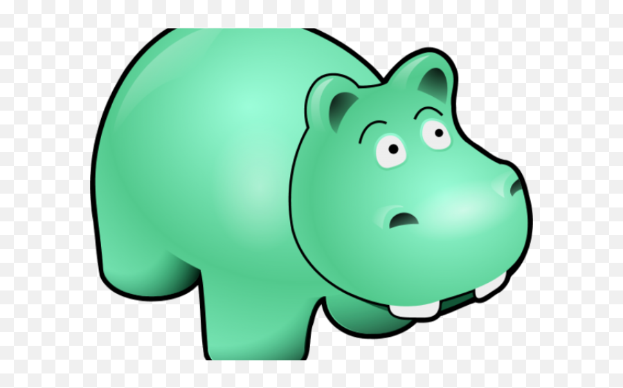 Hippopotamus Clipart Transparent - Cartoon Hippo Transparent Big Emoji,Hippo Clipart