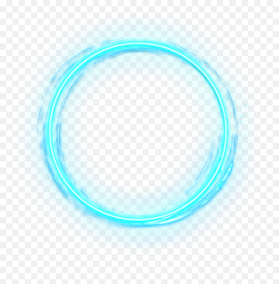 Blue Neon Circle - Free Png Images Transparent Image Emoji,Light Circle Png