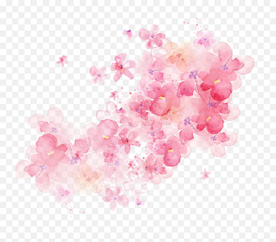 Flower Watercolor Painting Watercolor - Pink Flowers Watercolor Png Emoji,Watercolor Flowers Png