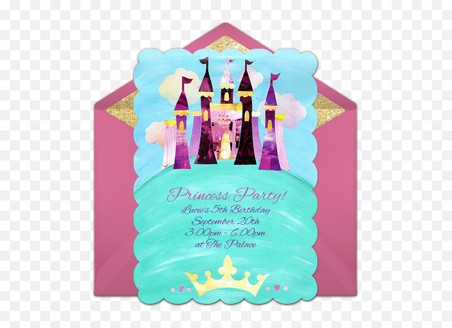 Free Princess Castle Online Invitation - Punchbowlcom Emoji,Princess Castle Png