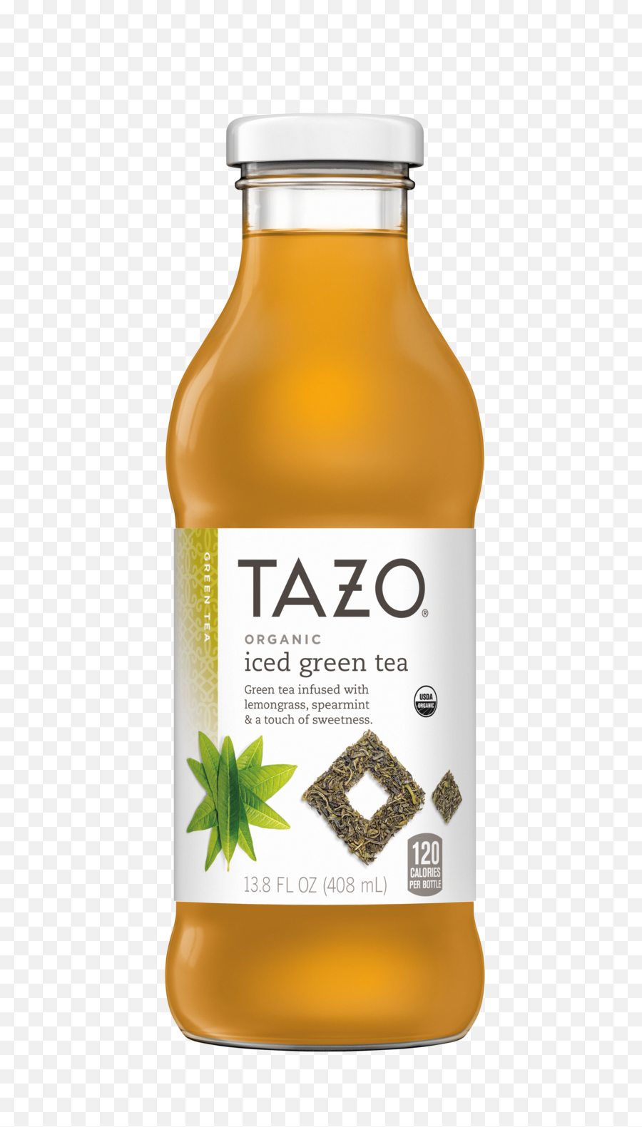 Download Organic Iced Green Tea Bottle Tazo Tea Png Zen Iced Emoji,Green Tea Png
