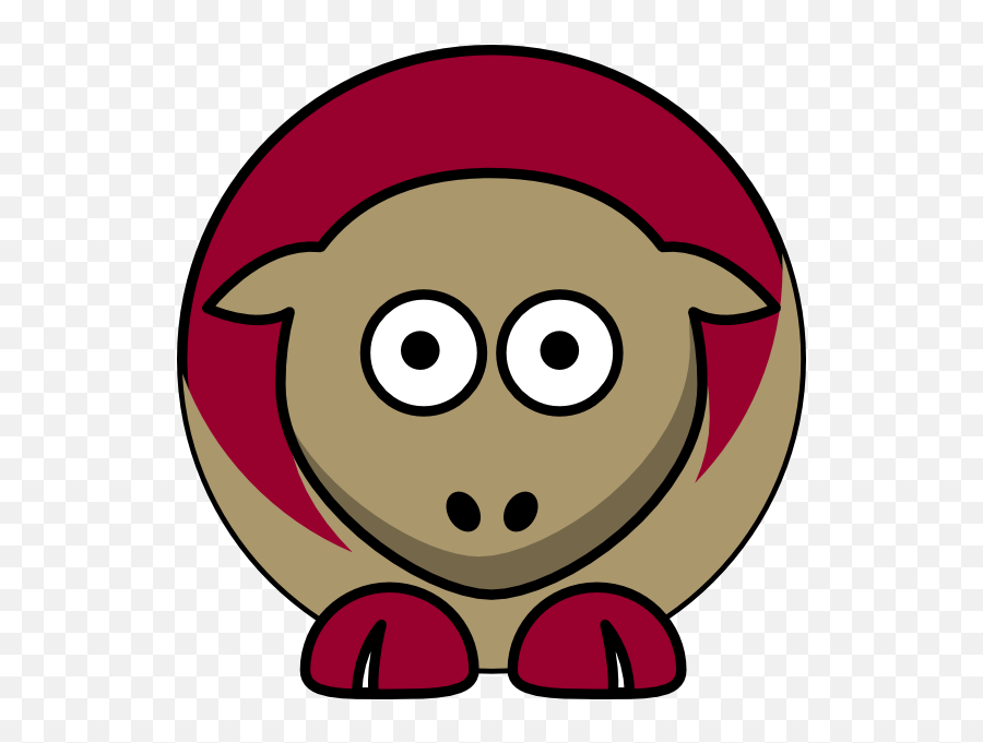 Sheep - Denver Pioneers Team Colors College Football Emoji,Sheep Face Clipart
