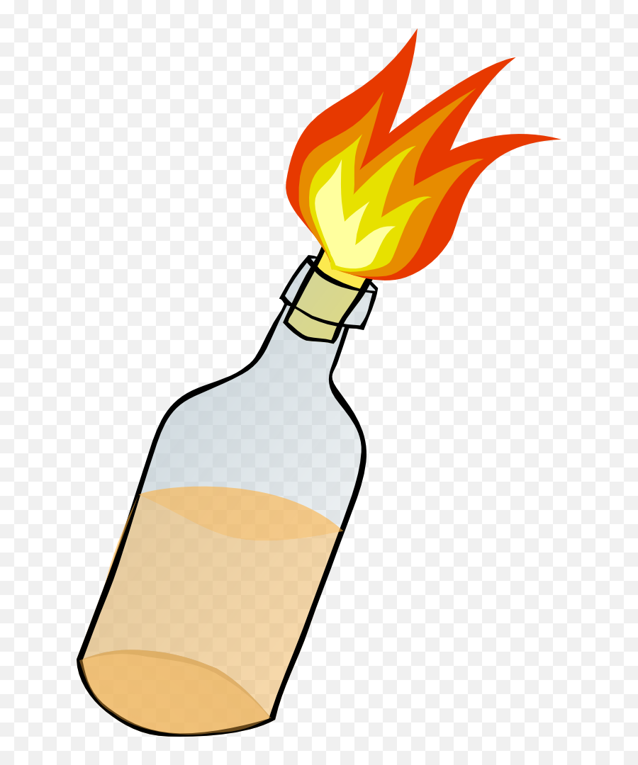 Free Clip Art - Clipart Molotov Cocktail Emoji,Cocktail Clipart