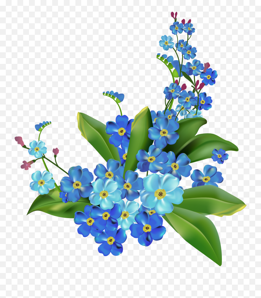 Flowers Emoji,Forget Me Not Flowers Clipart