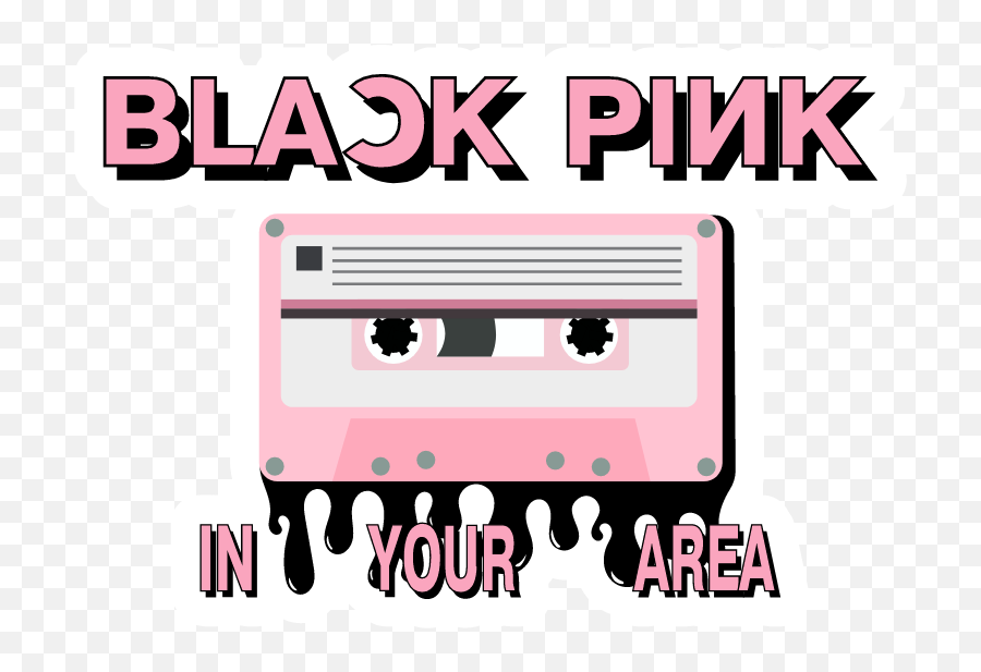 Blackpink In Your Area Cassette Tape - Blackpink In Your Area Sticker Emoji,Blackpink Logo