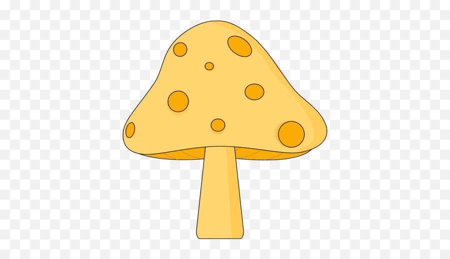 Yellow Spotted Mushroom Clip Art Yellow Spotted Mushroom - Yellow Mushroom Clipart Emoji,Yellow Clipart