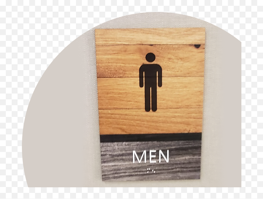 Ada Restroom Signs - Wooden Blocks Restroom Signs Wood Emoji,Bathroom Sign Png