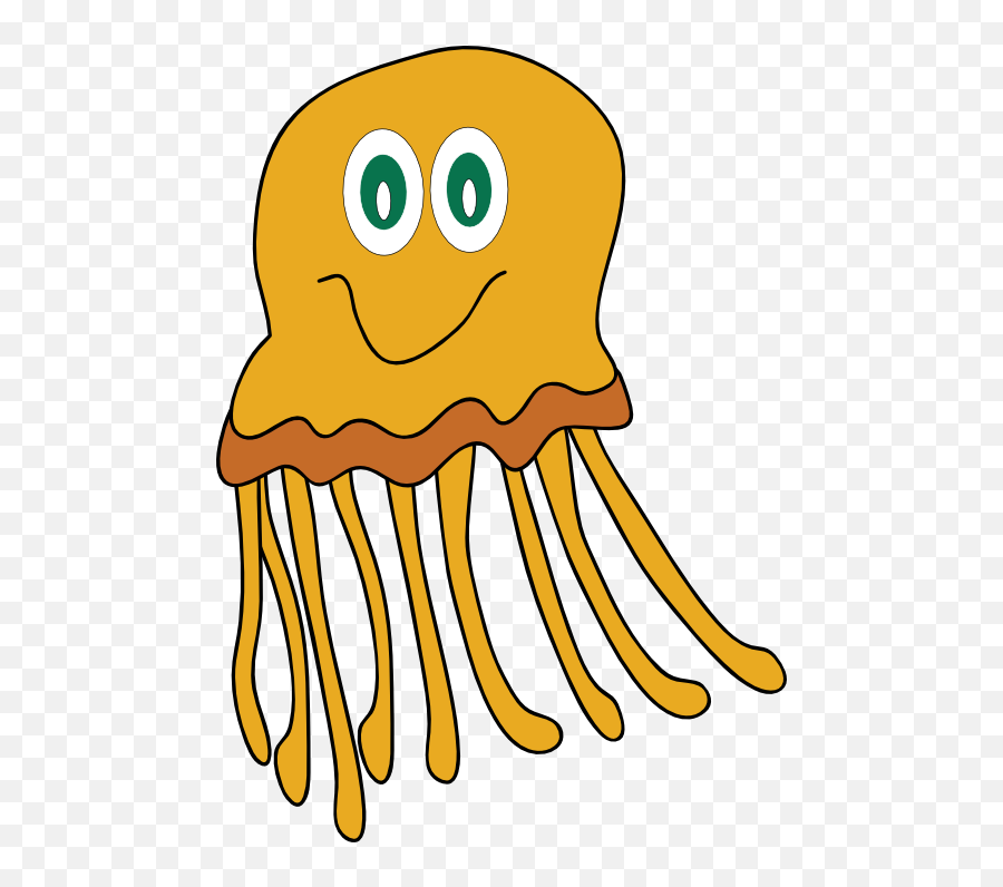 Jellyfish Clip Art 4 - Yellow Jellyfish Clipart Emoji,Jellyfish Clipart