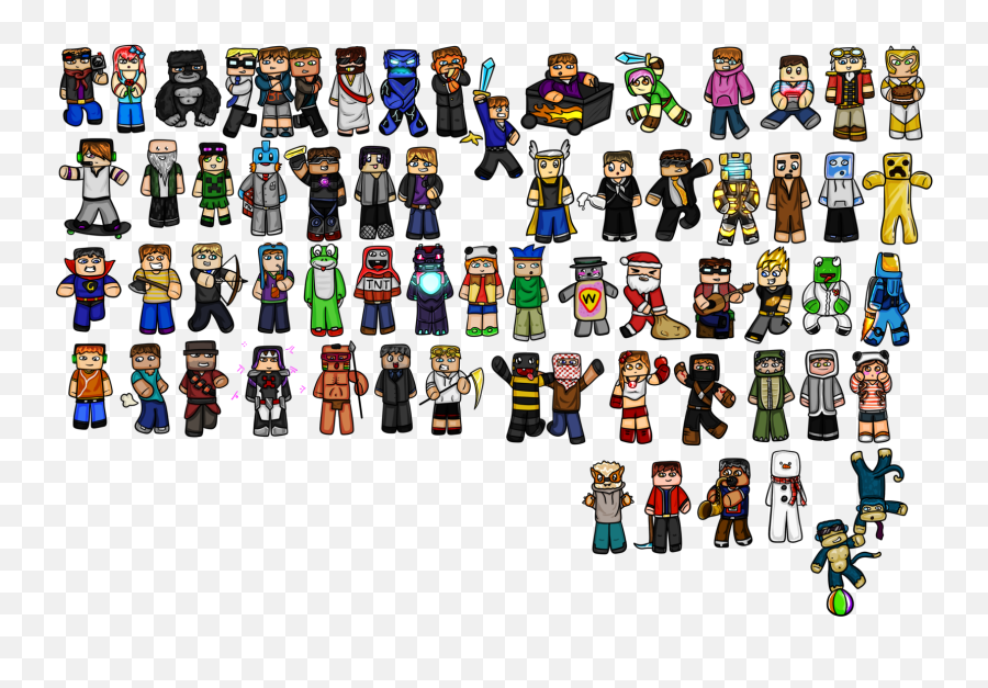 Clipart Of Minecraft Characters Free Image - All Minecraft Youtubers Emoji,Minecraft Clipart