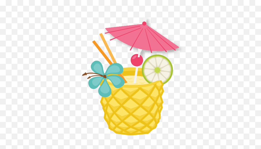 Pineapple Drink Svg Scrapbook Cut File Emoji,Cute Pineapple Clipart