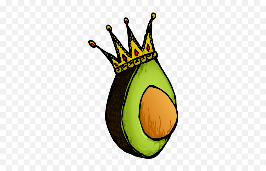 Garlic Confit - Avocado With Crown Clipart Emoji,Avocado Clipart