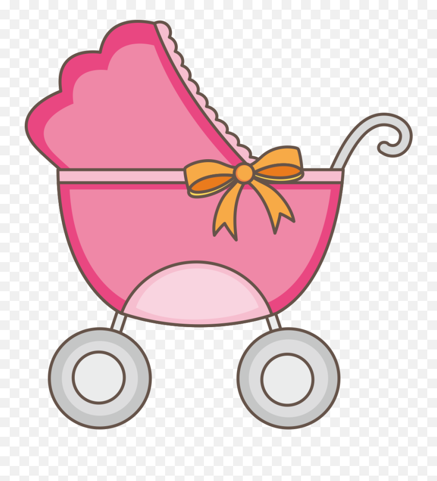 Baby Stroller Cartoon Png Clipart - Full Size Clipart Emoji,Stroller Clipart