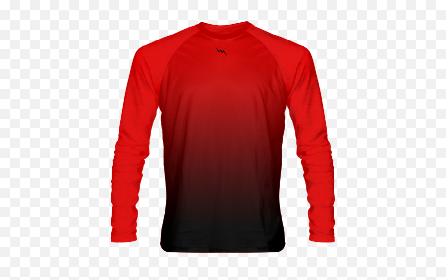 Red Black Fade Ombre Long Sleeve Shirts By Dan Walsh Emoji,Black Fade Transparent