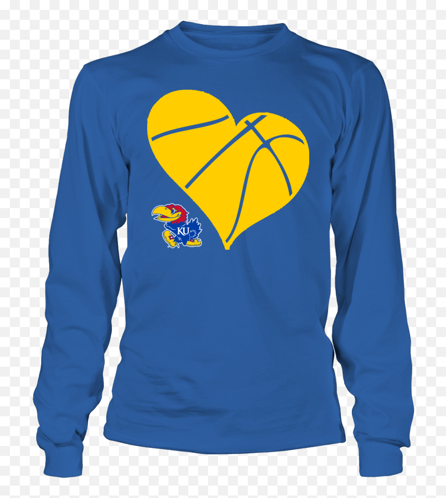 Ku Basketball Heart - Kansas Jayhawks Tshirt Officially Emoji,Heart Basketball Png