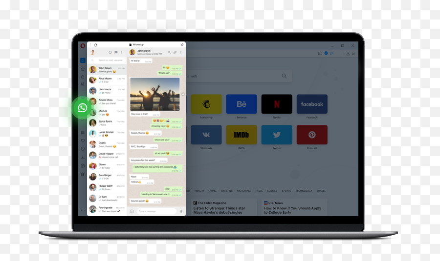 Whatsapp In Operas Desktop Browser - Opera Gx Whatsapp Emoji,Whats App Logo