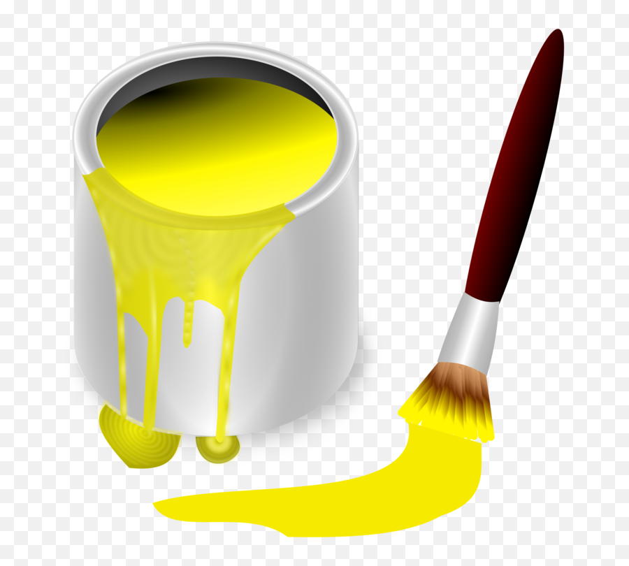 Vector Clip Art Online Royalty Free - Yellow Paint Clipart Emoji,Paint Brush Clipart