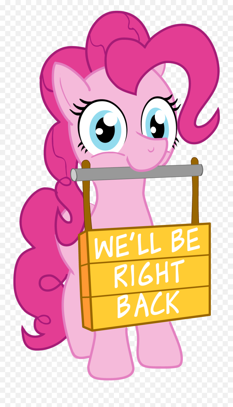 Intermission Pinkie - Will Be Right Back Cute Emoji,We'll Be Right Back Transparent