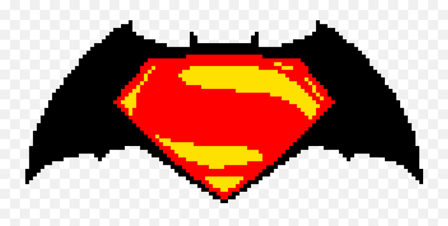 Pixilart - Superman Batman Logo Good Emoji,Batman Vs Superman Logo