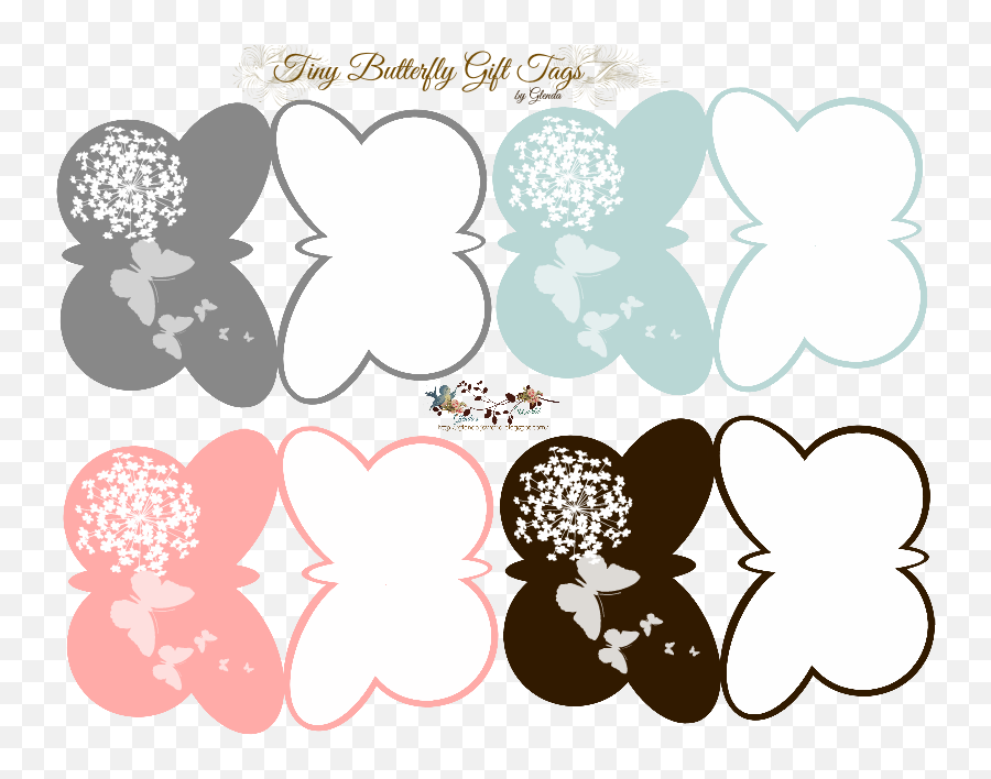 Butterfly Gift Tags Free - Download Floral Design Free Printable Butterfly Gift Tag Emoji,Gift Tag Clipart