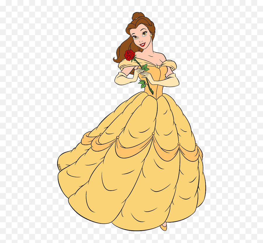 Belle Clip Art 5 - Belle Holding Rose Emoji,Belle Clipart