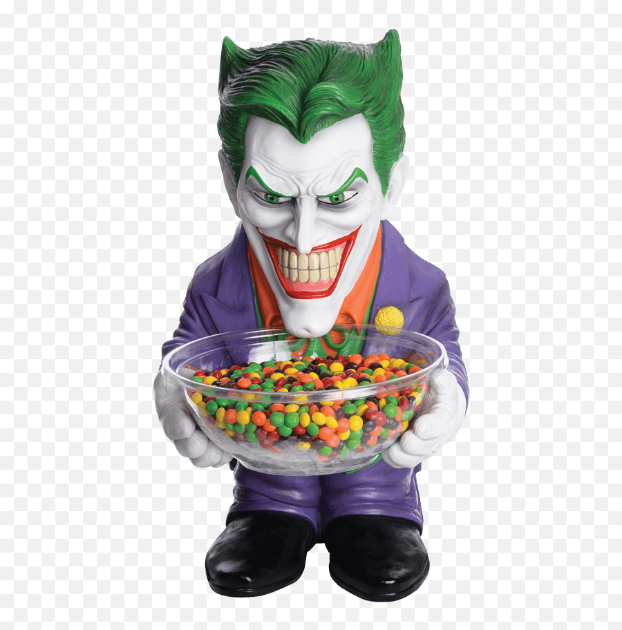 Candy Bowl Holder Dc Joker Half Foam Licensed Statue - Joker Candy Bowl Holder Emoji,Joker Transparent