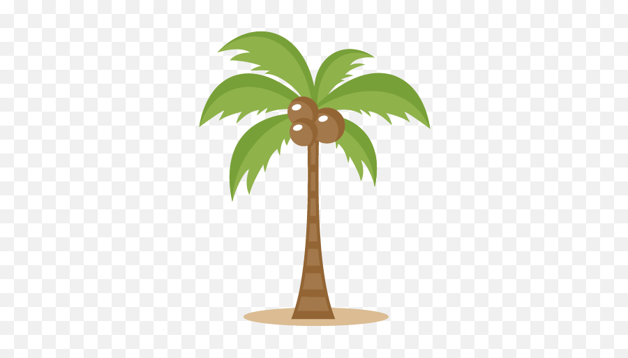 Cute Palm Tree Art Tropical Palm Tree - Transparent Background Coconut Tree Clipart Png Emoji,Palm Tree Clipart
