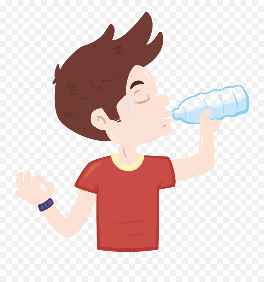Cartoon Drinking Water Png Clipart - Drinking Water Clipart Emoji,Drinking Water Clipart