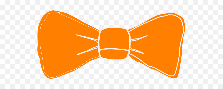 Orange Bow Tie Clip Art At Clker - Orange Bow Tie Clipart Emoji,Bow Tie Clipart