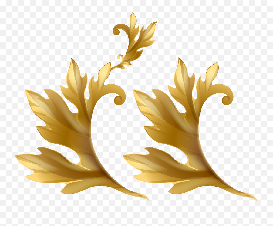 Download Hd Gold Floral Design Png Transparent Png Image - Golden Florel Designs Png Emoji,Floral Design Png