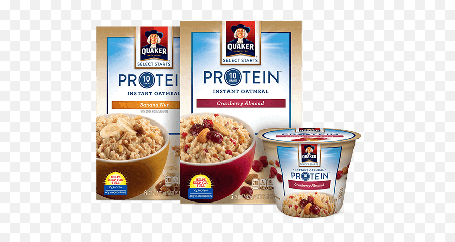 Download Mprotein - Image Instant Oatmeal Png Image With No Quaker Instant Oatmeal Protein Banana Nut 6 Pcs Emoji,Oatmeal Png