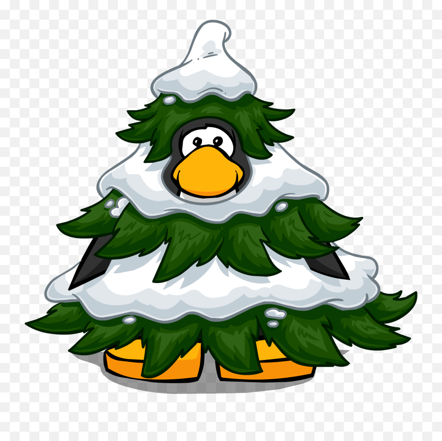 Image Pc Png Club - Penguin In A Bikini Clipart Full Size Tree Costume Png Emoji,Christmas Penguin Clipart