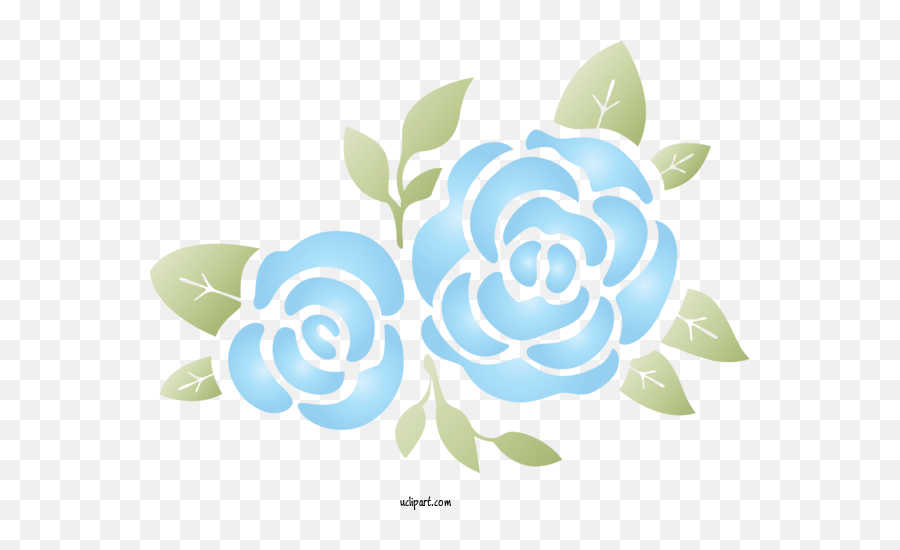 Flowers Leaf Turquoise Rose For Rose - Rose Clipart Flowers Emoji,Flower Clipart No Background