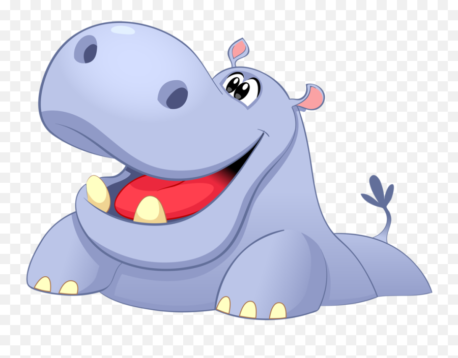 Hippo Clipart Sad - Cartoon Moving Hippo Transparent Hippo Cartoon Png Emoji,Hippo Clipart