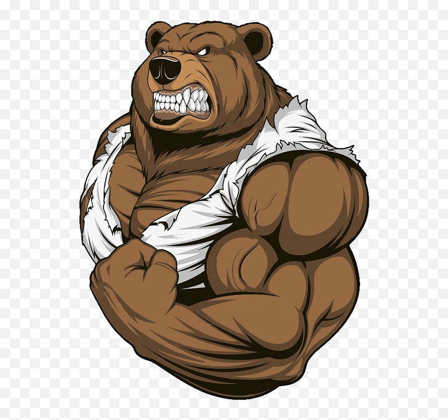 Bear Muscle Clip Art - Bear Png Download 607772 Free Emoji,Free Bear Clipart