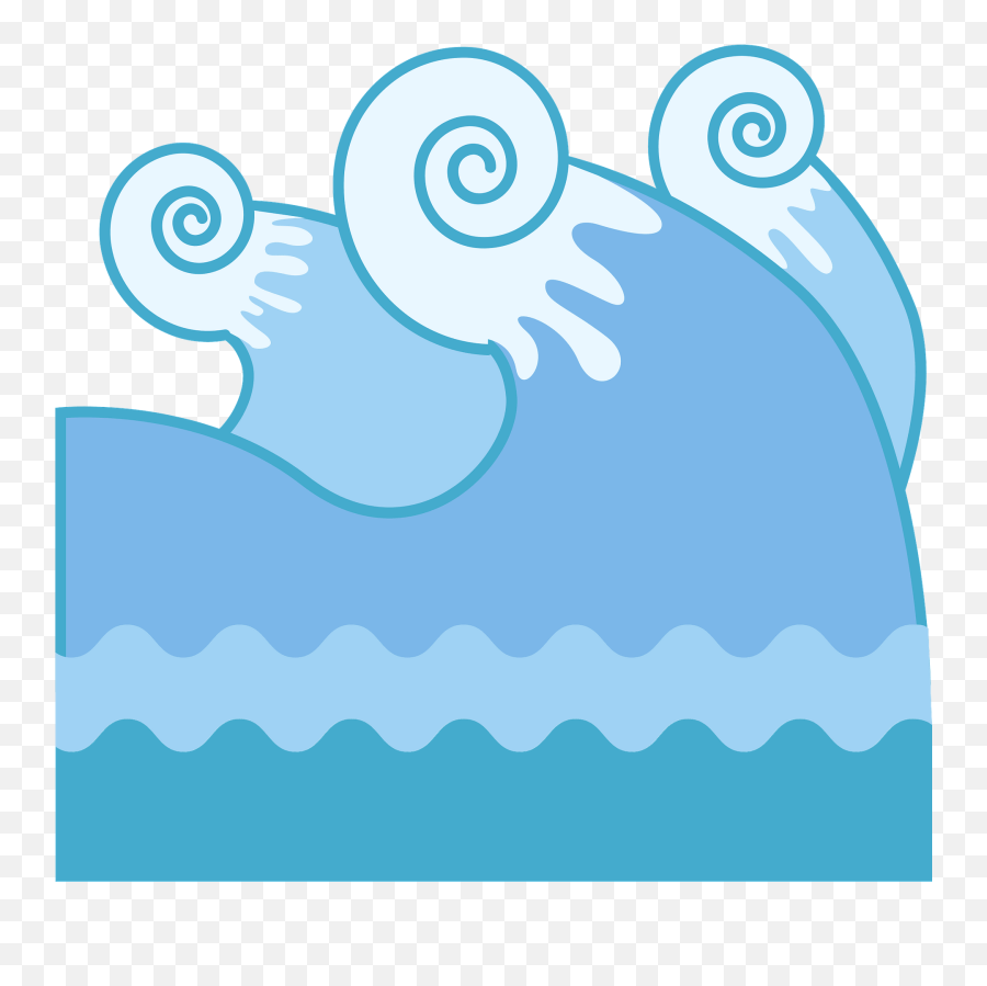 Sea Wave Clipart - Lovely Emoji,Wave Clipart